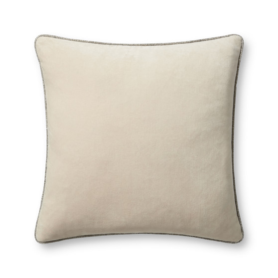 Chris Loves Julia x Loloi Liza Ivory 22 x 22 Cover Only Pillow