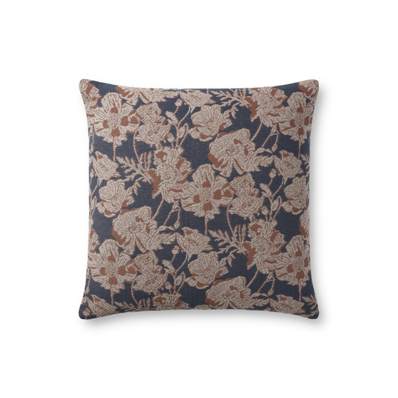 Chris Loves Julia x Loloi Matilda Navy  Clay 18 x 18 Pillow