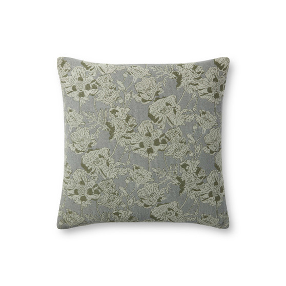Chris Loves Julia x Loloi Matilda Silver Sage 18 x 18 Pillow