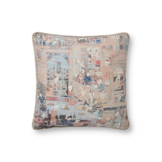 Loloi PLL0008 Taupe  Multi 18 x 18 Cover Only Pillow