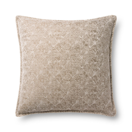 Loloi P0890 Beige 22 x 22 Cover Only Pillow