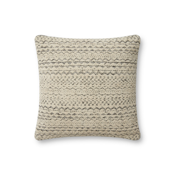 Angela Rose x Loloi Gloaming Charcoal  Ivory 18 x 18 Cover Only Pillow