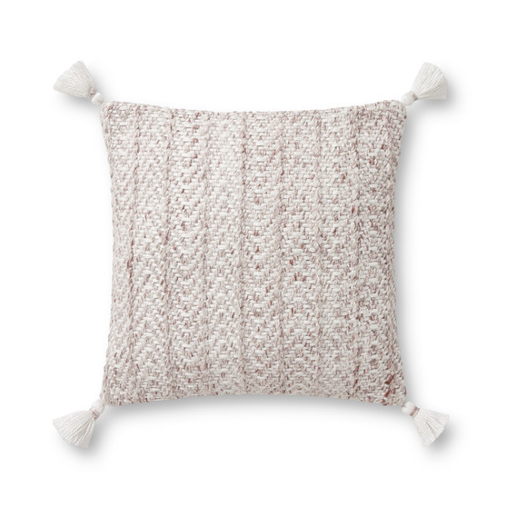 Loloi PLL0068 Blush  Natural 18 x 18 Cover Only Pillow