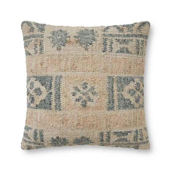 Loloi II PLL0037 Grey  Multi 22 x 22 Cover Only Pillow