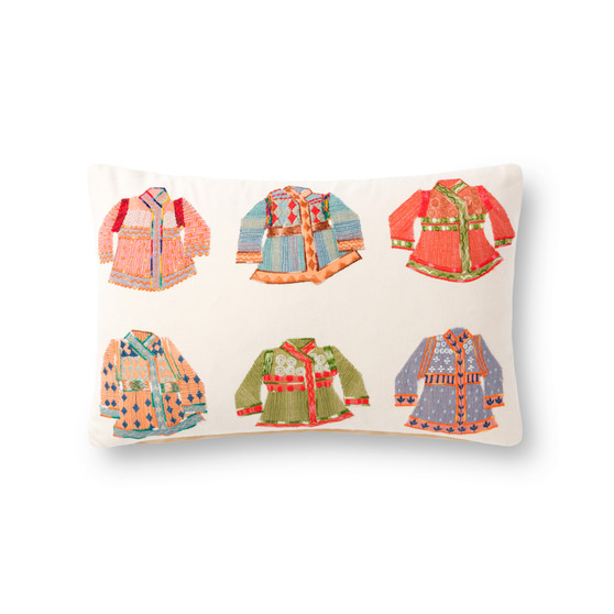 Loloi P0870 Natural  Multi 13 x 21 Cover Only Pillow