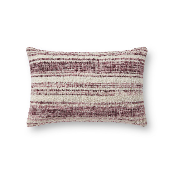 Chris Loves Julia x LoloiPCJ0002 Burgundy  Ivory 13 x 21 Pillow