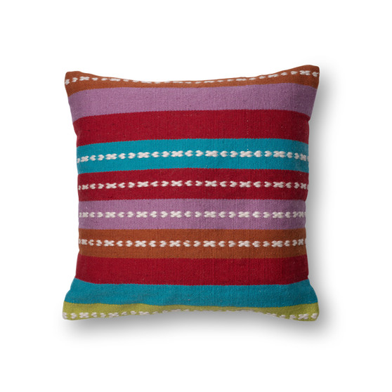 Loloi P0212 Multi 22 x 22 Cover wPoly Pillow