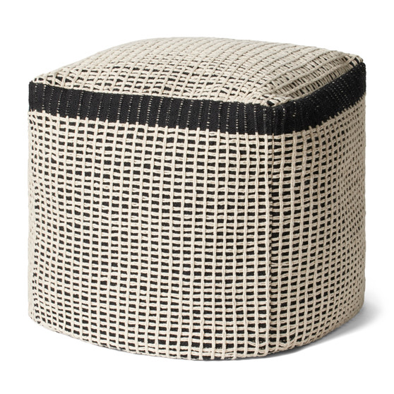Loloi II LPF0040 Black  Ivory 18W x 18D x 18HCover Only Pillow