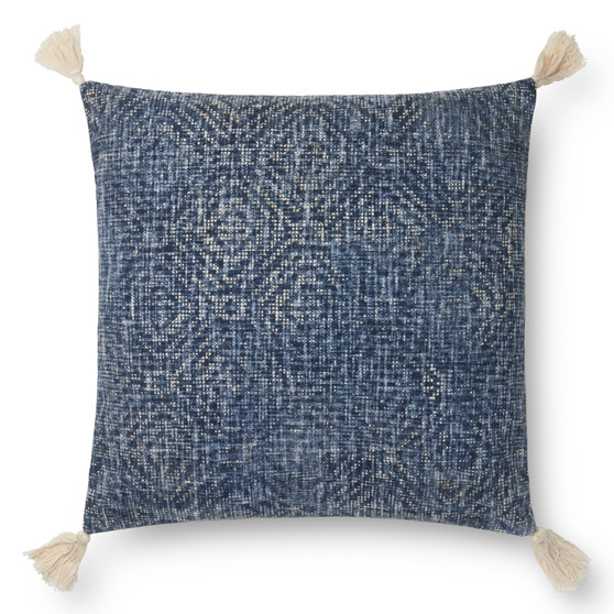 Loloi P0621 Blue 22 x 22 Cover wPoly Pillow