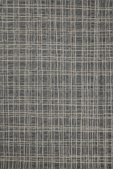 Chris Loves Julia x Loloi Polly Graphite  Pebble 18 x 18 Sample Rug