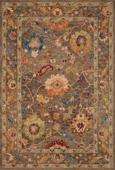 Loloi Padma Charcoal  Multi 18 x 18 Sample Rug