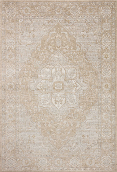 Loloi II Odette Beige  Silver 18 x 18 Sample Rug