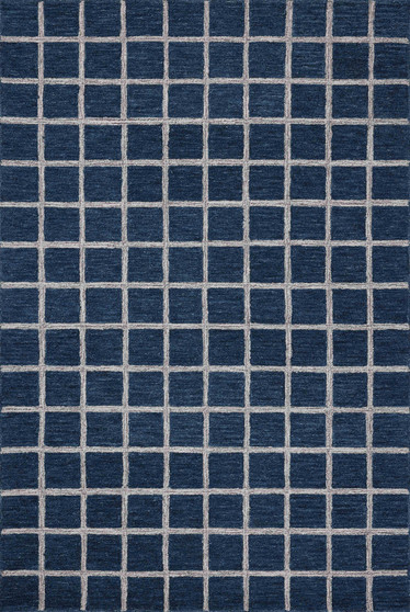 Chris Loves Julia x Loloi Polly Navy  Silver 18 x 18 Sample Rug