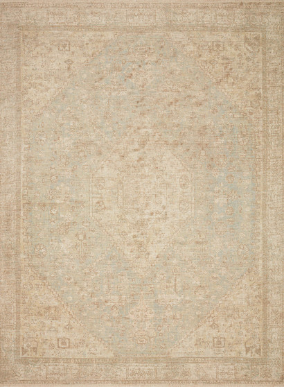 Loloi Priya Ocean  Ivory 18 x 18 Sample Rug