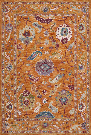 Loloi Padma Orange  Multi 18 x 18 Sample Rug