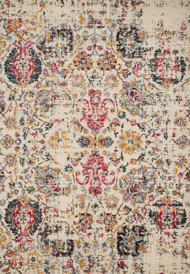 Loloi II Nadia Ivory  Multi 18 x 18 Sample Rug