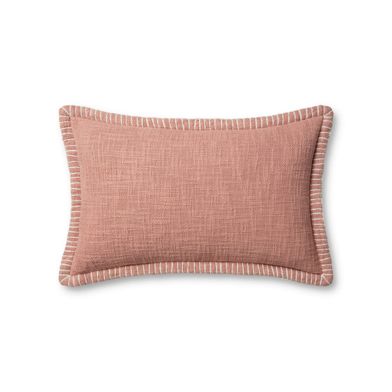 Loloi PLL0109 Pink 13 x 21 Cover wPoly Pillow