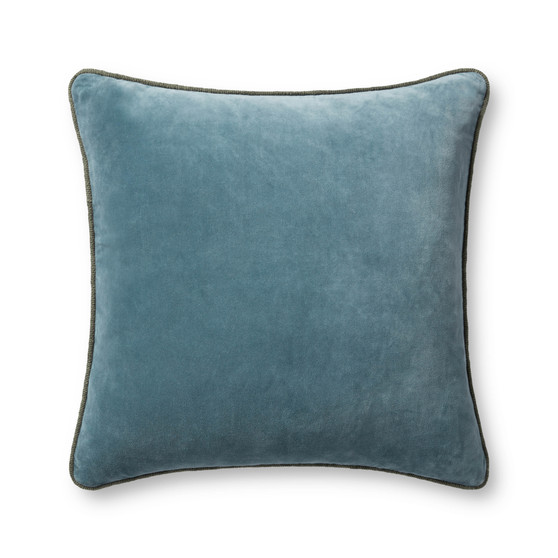 Chris Loves Julia x Loloi Liza Blue 22 x 22 Cover wPoly Pillow