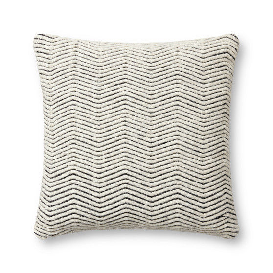 Loloi II PLL0120 Ivory 22 x 22 Cover wPoly Pillow
