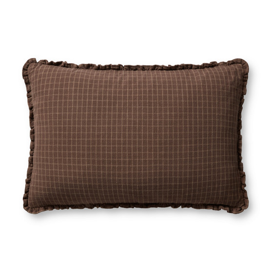 Chris Loves Julia x Loloi Dinah Chocolate  Latte 16 x 26 Cover wPoly Pillow