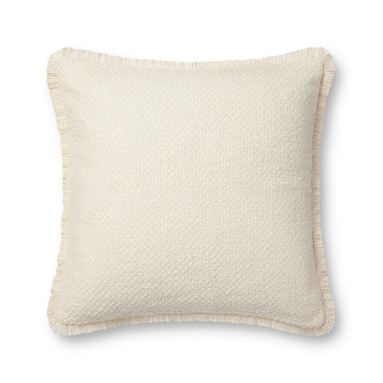 Loloi II PLL0121 Ivory 22 x 22 Cover wPoly Pillow