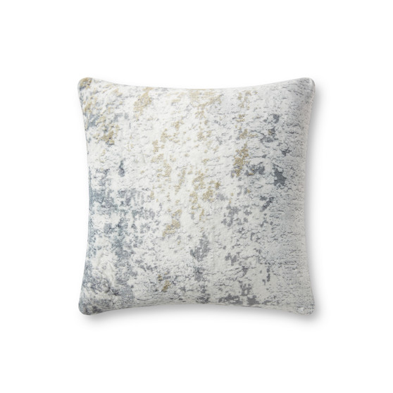 Loloi PLL0063 Grey  Multi 18 x 18 Cover wPoly Pillow