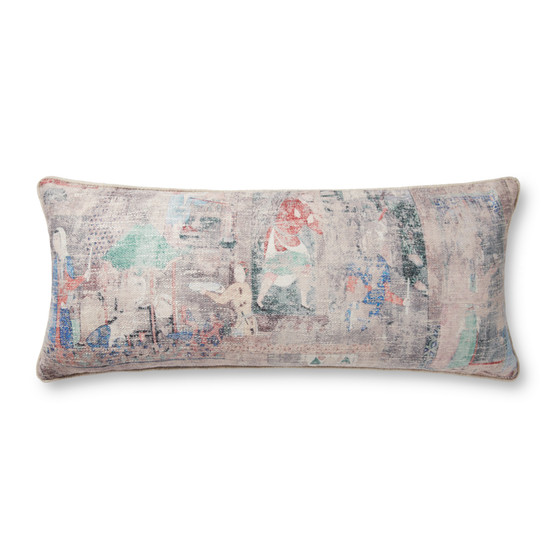 Loloi PLL0009 Taupe  Multi 13 x 35 Cover wPoly Pillow
