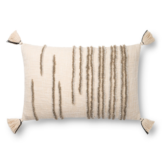 Loloi P0832 Natural  Stone 16 x 26 Cover wPoly Pillow