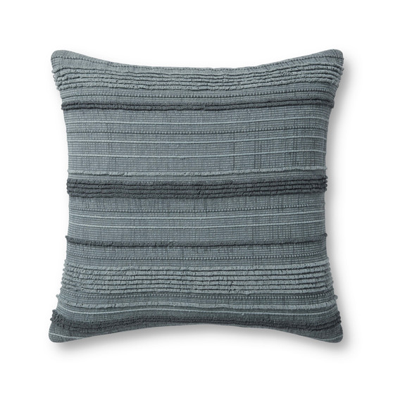 Jean Stoffer x Loloi Clark Blue 22 x 22 Cover wPoly Pillow