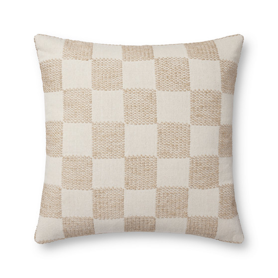 Loloi II PLL0123 Beige 22 x 22 Cover wPoly Pillow