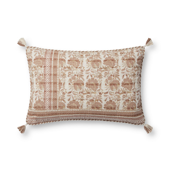 Loloi PLL0117 Blush  Ivory 13 x 21 Cover wPoly Pillow