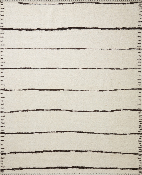 Loloi Roman Ivory  Black 18 x 18 Sample Rug