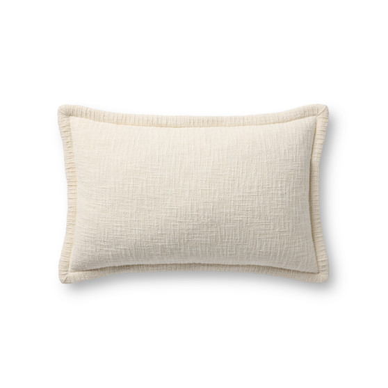 Loloi PLL0109 Ivory 13 x 21 Cover wPoly Pillow