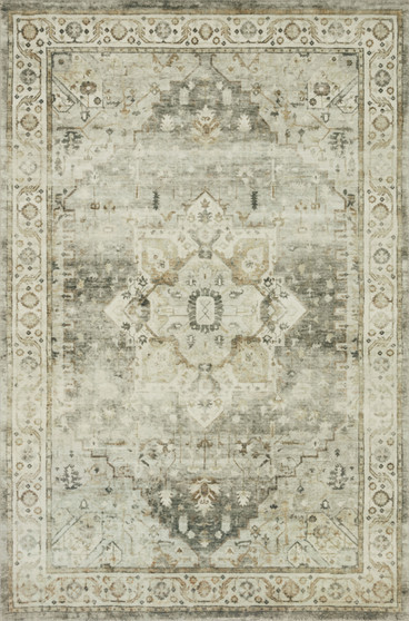 Loloi II Rosette Sage  Beige 18 x 18 Sample Rug
