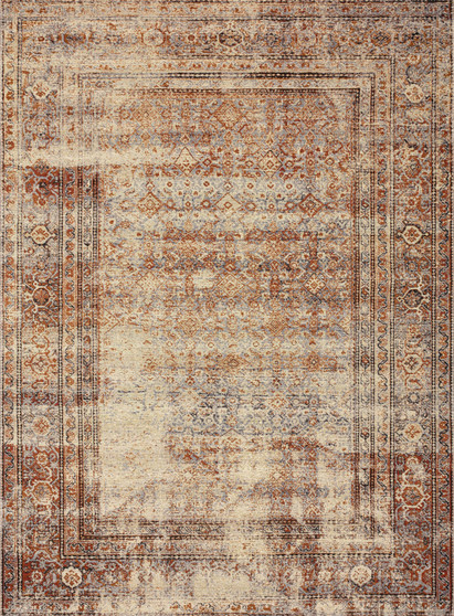 Loloi II Sebastian Natural  Brick 18 x 18 Sample Rug