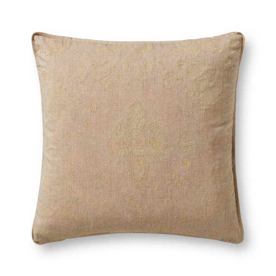 Loloi P0894 Red  Gold 22 x 22 Cover wPoly Pillow