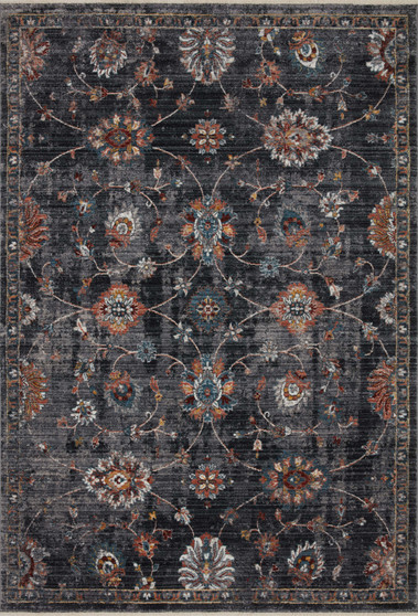 Loloi II Samra Charcoal  Multi 18 x 18 Sample Rug