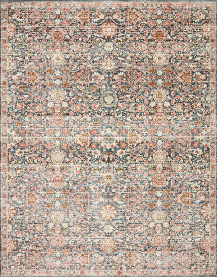 Loloi II Saban Navy  Rust 18 x 18 Sample Rug