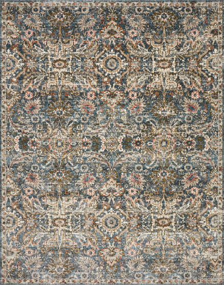 Loloi II Saban Blue  Sand 18 x 18 Sample Rug