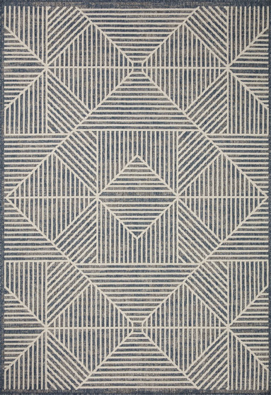 Loloi II Rainier Denim  Ivory 18 x 18 Sample Rug