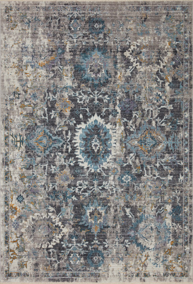 Loloi II Samra Grey  Multi 18 x 18 Sample Rug