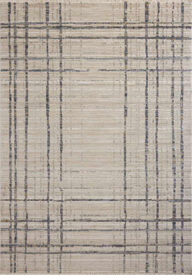 Loloi II Wade Beige  Midnight 18 x 18 Sample Rug
