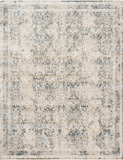 Loloi Theia Natural  Ocean 18 x 18 Sample Rug