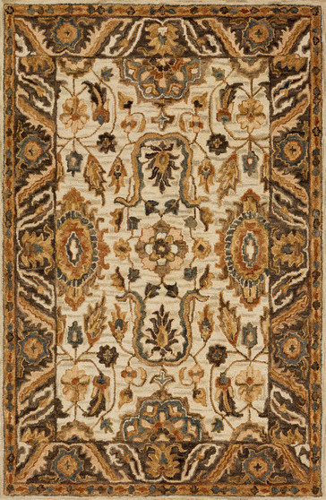 Loloi Victoria Ivory  Dk Taupe 18 x 18 Sample Rug