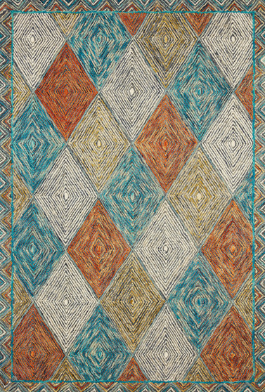 Loloi II Spectrum Sunset  Ocean 18 x 18 Sample Rug