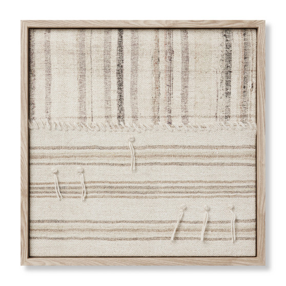 Loloi Patchwork C Beige  Brown 1-5 x 1-5 Wall Art
