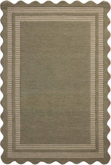 Chris Loves Julia x Loloi Scottie Olive  Pebble 18 x 18 Sample Rug