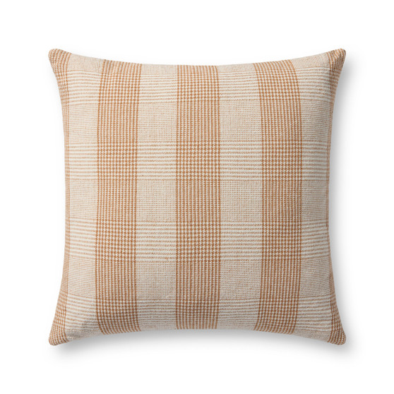 Chris Loves Julia x Loloi Auggie Orange  White 22 x 22 Cover Only