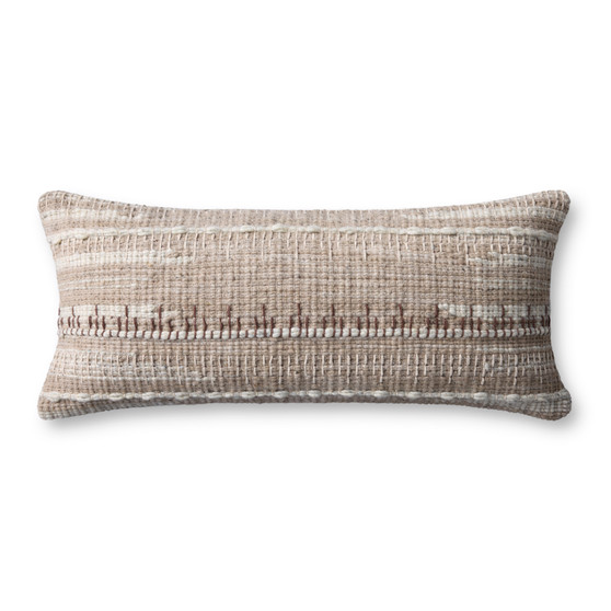 Loloi PLL0124 Ivory  Beige 12 x 27 Cover Only Pillow