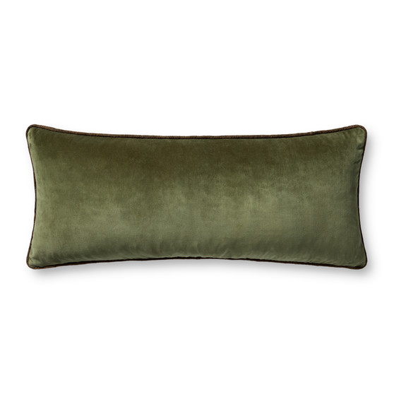 Chris Loves Julia x Loloi Liza Dark Green 13 x 35 Cover w Poly Pillow